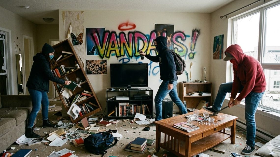 VÂNDALOS NUM APARTAMENTO